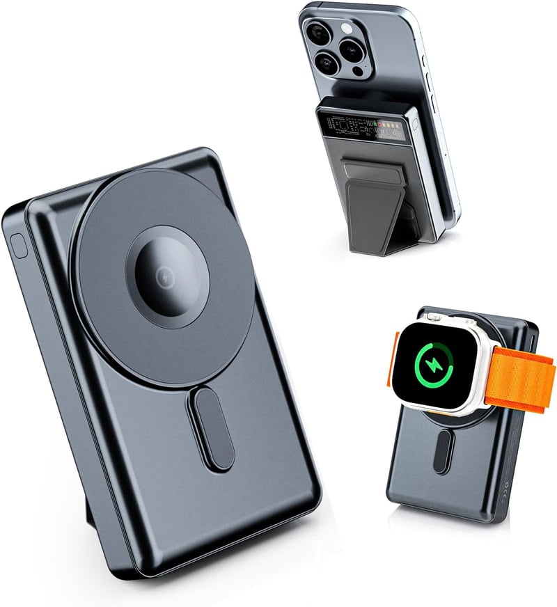 KPON Mágneses Power Bank – 10000mAh Gyors Töltés