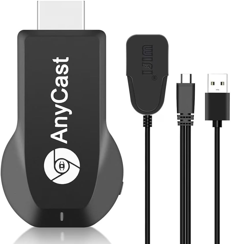 KQLHLHDYZ Bezdrôtový adaptér displeja, 4K 1080P HDMI WiFi zrkadlenie obrazovky, Miracast Airplay DLNA, pre iPhone iOS Android TV projektor