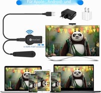KQLHLHDYZ Bezdrôtový adaptér displeja, 4K 1080P HDMI WiFi zrkadlenie obrazovky, Miracast Airplay DLNA, pre iPhone iOS Android TV projektor 2