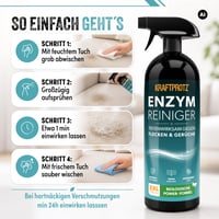 Spray de curățare enzimatic KRAFTPROTZ 750 ml – Soluție organică de curățare pentru îndepărtarea petelor și a mirosurilor 6