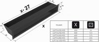 Grilaj de ventilație KRATKI pentru aer cald, pentru șemineu, 6 x 60 cm, negru, cu jaluzele la 45 de grade, termorezistent, pentru interioare moderne 5