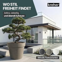 Ghiveci XXL Kreher cu roți, diametru 79 și 58 cm, jardinieră mare maro pentru flori și arbori, de interior și exterior 3