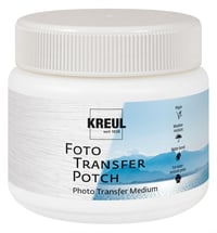 KREUL Foto Transfer Potch 49951 médium na prenos fotografií, 150 ml, hodvábne lesklý a transparentný, na prenos výtlačkov a výstrižkov z novín na rôzne povrchy 1