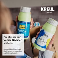 Vopsea acrilică lichidă KREUL Triton - Albastru ultramarin, 750 ml, calitate pentru studiouri de artă, uscare mată intensă 2