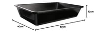 Ladă de depozitare din plastic Kreuwel 6130078, 20 L, 60x40x12 cm, Gri 4
