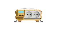 Menič napätia Krieger 1100W - 12V-230V invertor do auta, na kempovanie, s LCD displejom, 2 USB portami a EU zásuvkou 2