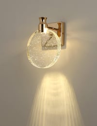 Krištáľová nástenná lampa KRIPINC v škandinávskom štýle, veľká – zlatá 2