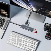 USB-C hub KRISUHO 6 v 1 pre MacBook, 4K HDMI, USB 3.0, USB 2.0, 60W PD nabíjanie, čítačka kariet Micro SD/SD, pre XPS a telefóny Samsung 5