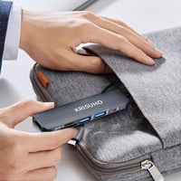 USB-C hub KRISUHO 6 v 1 pre MacBook, 4K HDMI, USB 3.0, USB 2.0, 60W PD nabíjanie, čítačka kariet Micro SD/SD, pre XPS a telefóny Samsung 3