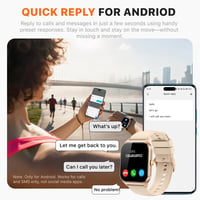 Inteligentné hodinky Kriutefy pre mužov a ženy – Volania, fitness tracker, kompatibilné s Androidom a iPhone, sledovanie spánku, 120+ športových režimov, šampanské zlato, s 2 remienkami 3
