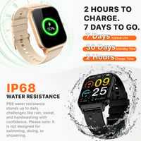 Inteligentné hodinky Kriutefy pre mužov a ženy – Volania, fitness tracker, kompatibilné s Androidom a iPhone, sledovanie spánku, 120+ športových režimov, šampanské zlato, s 2 remienkami 7