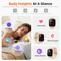 Inteligentné hodinky Kriutefy pre mužov a ženy – Volania, fitness tracker, kompatibilné s Androidom a iPhone, sledovanie spánku, 120+ športových režimov, šampanské zlato, s 2 remienkami 4