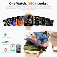 Inteligentné hodinky Kriutefy pre mužov a ženy – Volania, fitness tracker, kompatibilné s Androidom a iPhone, sledovanie spánku, 120+ športových režimov, šampanské zlato, s 2 remienkami 6