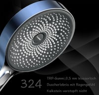 Krobec Kézi Zuhanyfej 130mm - Króm Esőztető Zuhanyrózsa 3 Vízsugár Típussal, Masszázs Funkcióval, Öntisztító Fúvókákkal, Univerzális G1/2 Me 8