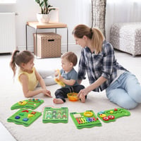 Krokodil Szenzoros Játék Falipanel - Montessori Foglalkoztató Tábla Kisgyermekeknek 5