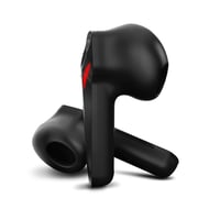 Herné slúchadlá KROM KALL Bluetooth 5.3 so vstavaným mikrofónom, funkciou Push-to-Talk, 12-hodinovou výdržou batérie, nabíjacím puzdrom a USB-C káblom, čierne 4