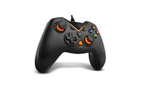 Controller Gaming USB KROM KEY, Vibrații Duble, Joystick Analogic și Trăgaci, Iluminare de fundal, Funcție Turbo, Compatibil PC/PS3/Android, Negru 2