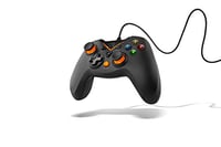 Controller Gaming USB KROM KEY, Vibrații Duble, Joystick Analogic și Trăgaci, Iluminare de fundal, Funcție Turbo, Compatibil PC/PS3/Android, Negru 3
