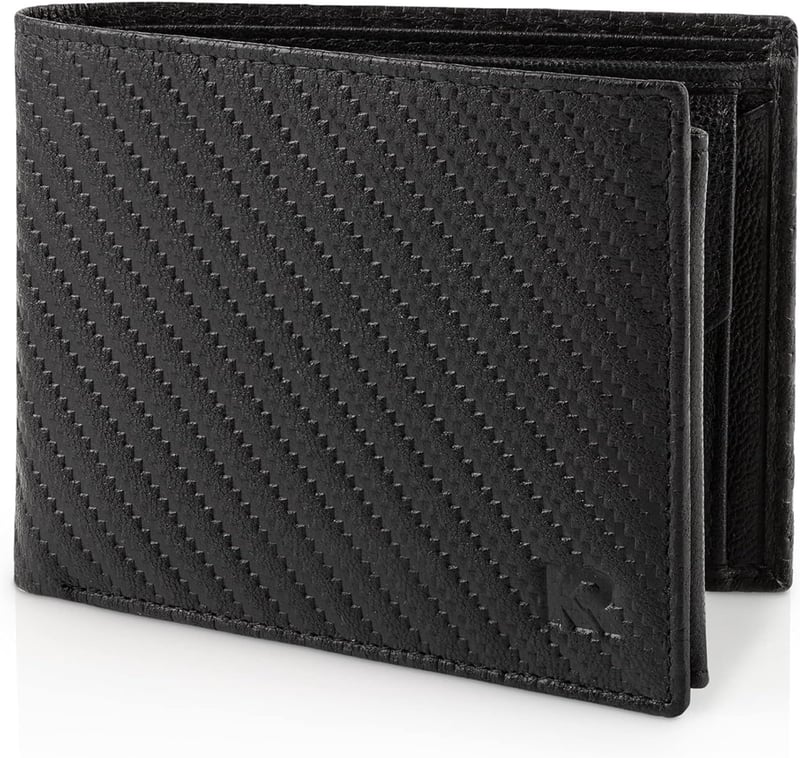 KRONIFY férfi bőr pénztárca RFID védelemmel, 13 kártyahellyel, érmetatartóval