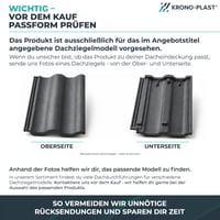 Coș de ventilație KRONO-PLAST Sanitär-Entlüftungskamin 125 pentru țiglă din ceramică Creaton Heidelberg Doppelrömer, culoarea roșu cărămiziu 3