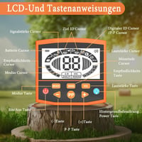 Kroosim Fémérzékelő szett felnőtteknek és gyerekeknek IP68 vízálló LCD kijelző 5 mód 10 hüvelykes tekercs magasságállítható 2
