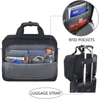 KROSER 17.3" gurulós üzleti laptop táska vízálló RFID zsebbel utazáshoz 4