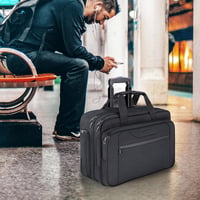 KROSER 17.3" gurulós üzleti laptop táska vízálló RFID zsebbel utazáshoz 6