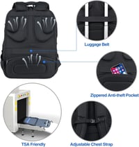KROSER 18.4" Férfi Laptop Hátizsák USB Töltőporttal, Vízálló Munka és Utazási Táska 5