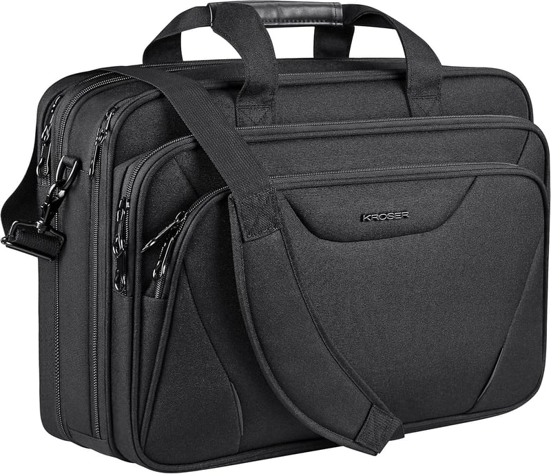 KROSER 18 Inch Laptop Táska 17.3" Vízálló Válltáska Utazáshoz Munkához Iskolához