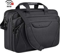 KROSER 18 Inch Laptop Táska 17.3" Vízálló Válltáska Utazáshoz Munkához Iskolához 3