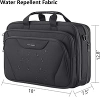 KROSER 18 Inch Laptop Táska 17.3" Vízálló Válltáska Utazáshoz Munkához Iskolához 5