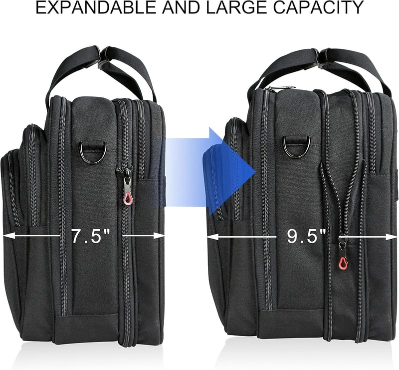 KROSER 18 Inch Laptop Táska 17.3" Vízálló Válltáska Utazáshoz Munkához Iskolához