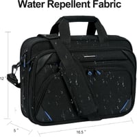 KROSER Laptop Táska 15,6 Colos Üzleti Aktatáska Fekete/Kék Színben - Férfi és Női Notebook Táska 6