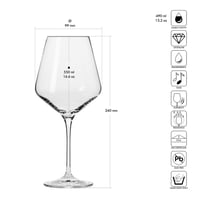 Set čaša za crno vino Krosno Avant-Garde - 490 ml, 6 kom. 2