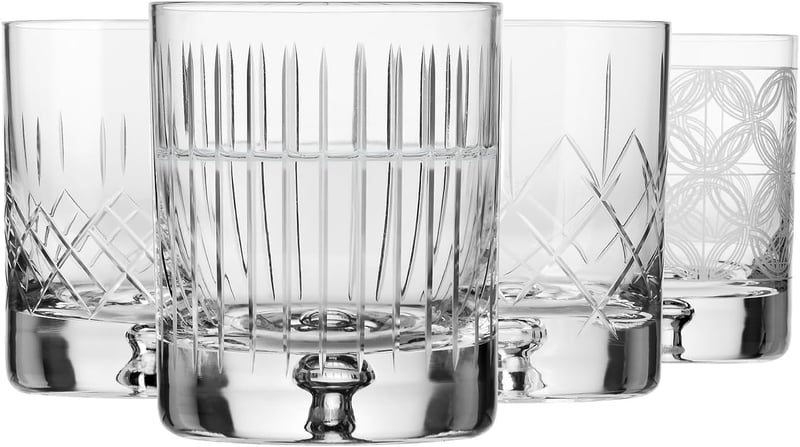 KROSNO Saga Whisky pohár szett 250ml 4db kristályüveg kézműves