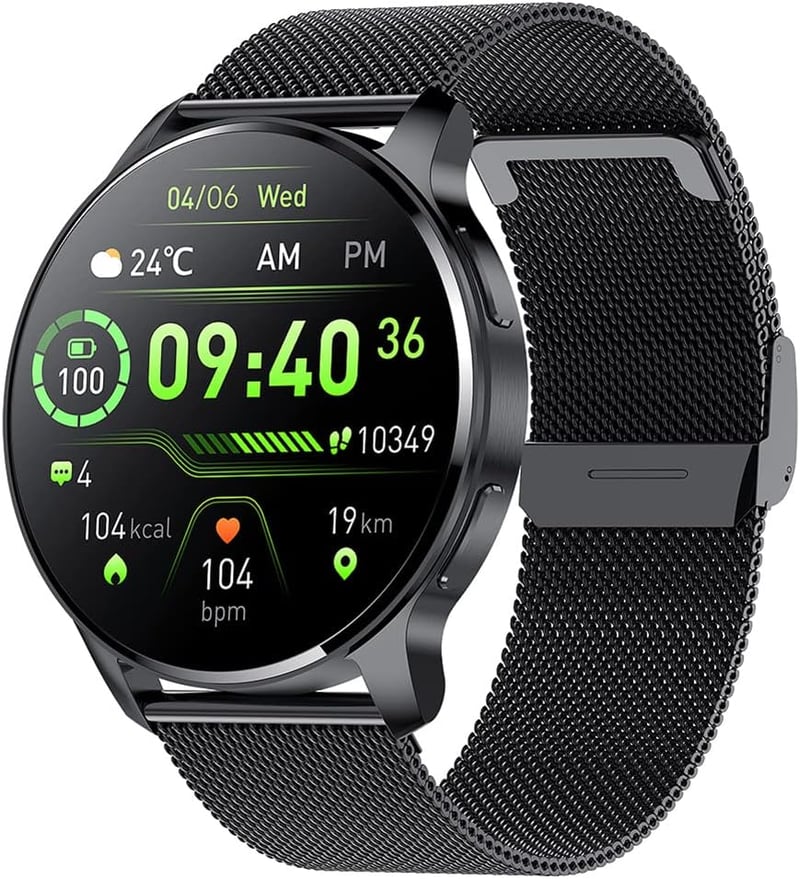 Krostming Okosóra Férfi Női Telefonos 360x360 IP67 Vízálló 20 Sport Mód