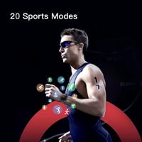 Krostming Okosóra Férfi Női Telefonos 360x360 IP67 Vízálló 20 Sport Mód 3