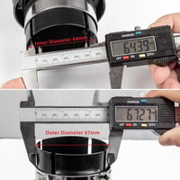 Krtopo 63mm Dupla Hangtompító Kipufogócső Vég Karbon Fekete 2.5-3.5 Hüvelyk 3