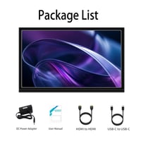 Prenosný monitor KRTXTISO 17,3" Full HD 1600x900 60Hz HDMI USB-C so vstavanými reproduktormi a neviditeľným stojanom, čierny, pre notebook, PC a smartfón 7