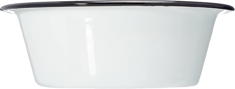 KRÜGER 32 cm-es fehér zománcozott tál konyhai használatra