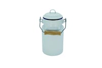 Ceașcă pentru lapte din email Krüger Haushaltswaren Husum cu capac 2,0 L - Pentru lapte, sucuri și decor 1