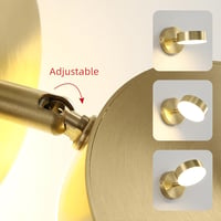 KRUIHAN LED Fali Lámpa 350° Forgó Modern Három Szín Hálószoba Nappali Fürdőszoba 6