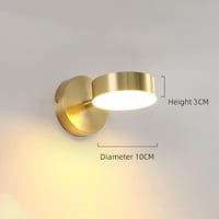 KRUIHAN LED Fali Lámpa 350° Forgó Modern Három Szín Hálószoba Nappali Fürdőszoba 4