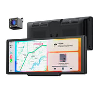 Krunia 8,1" Bežični Prijenosni Auto Zaslon 60FPS - Podrška za Apple CarPlay & Android Auto, Kamera za vožnju unatrag, GPS Navigacija, Glasovno upravljanje 1