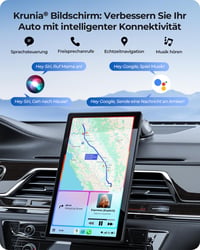 Krunia 9 Inch Wireless CarPlay Display 60FPS Android Auto GPS Navigáció Mágneses Tartó 6