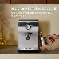 Pákový kávovar Krups Authentic XP381B, 15 bar, 2 l, parná tryska - sivá/krémová 5