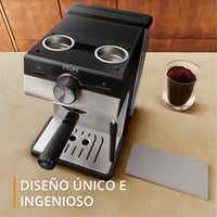 Pákový kávovar Krups Authentic XP381B, 15 bar, 2 l, parná tryska - sivá/krémová 4
