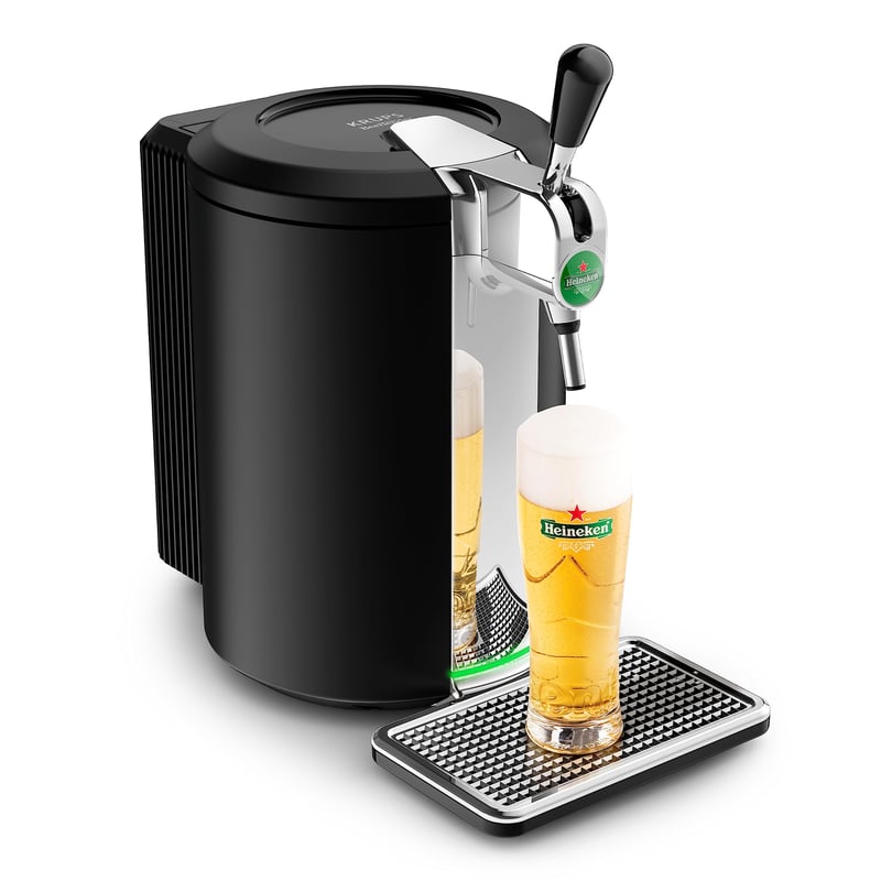 Krups BeerTender Sörcsap Fekete Edition 5 literes Heineken Hordókhoz Jelzőfénnyel