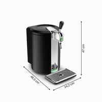 Krups BeerTender Sörcsap Fekete Edition 5 literes Heineken Hordókhoz Jelzőfénnyel 8