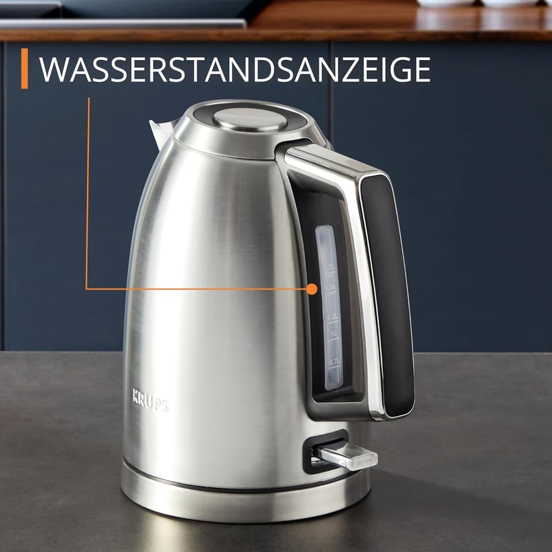 KRUPS BW552D Elektromos Vízforraló Rozsdamentes Acél 1,7L Automata Kikapcsolás